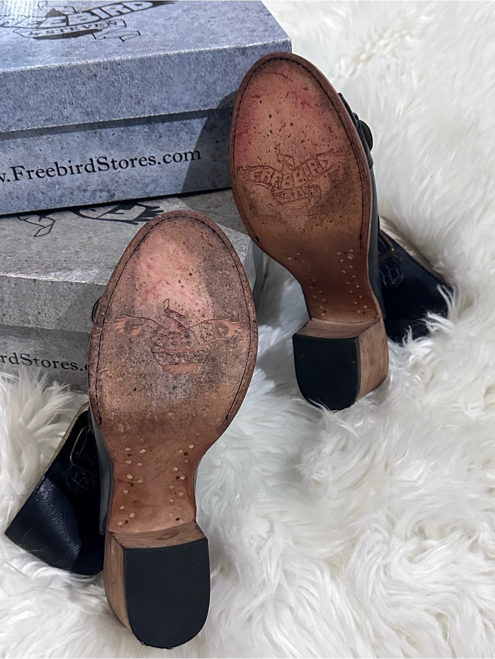 Freebird by Steven Quail Black Multi-Buckle Leather Sandals - Picture 3 of 5